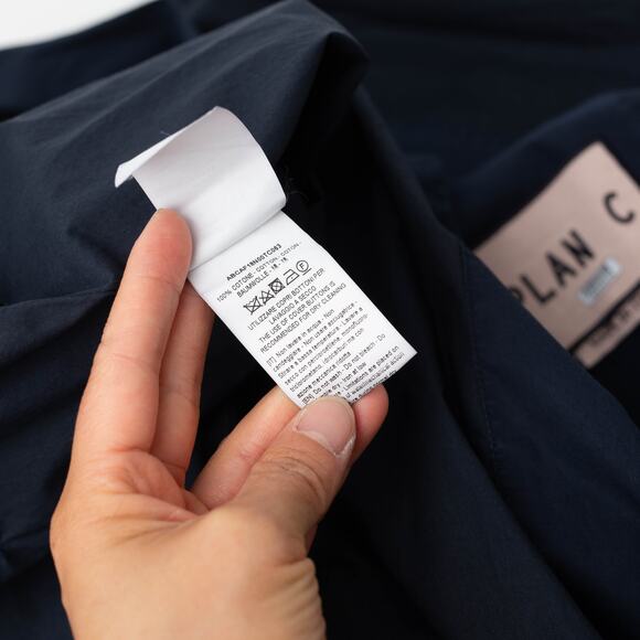 Plan C Button Back Blue Cotton Dress - Picture 11 of 11